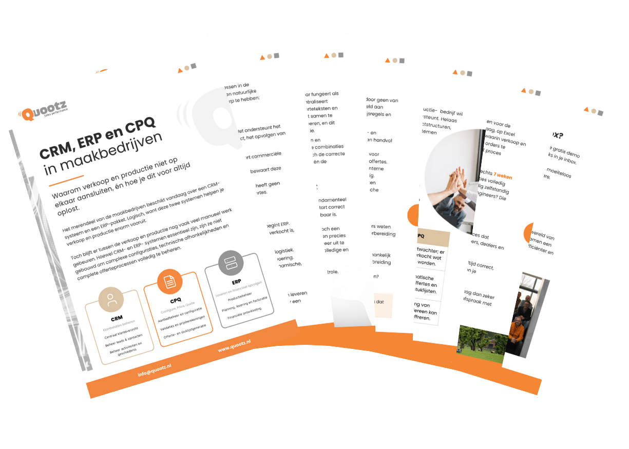 Voorbeeldfoto van de whitepaper CRM, ERP en CPQ